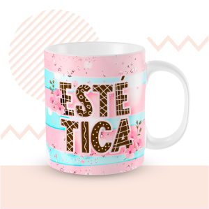 Caneca Personalizada Estética Porcelana 96x150mm Branca Sublimação  