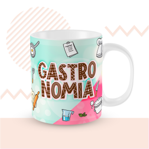 Caneca Personalizada Gastronomia Porcelana 96x150mm Branca Sublimação  